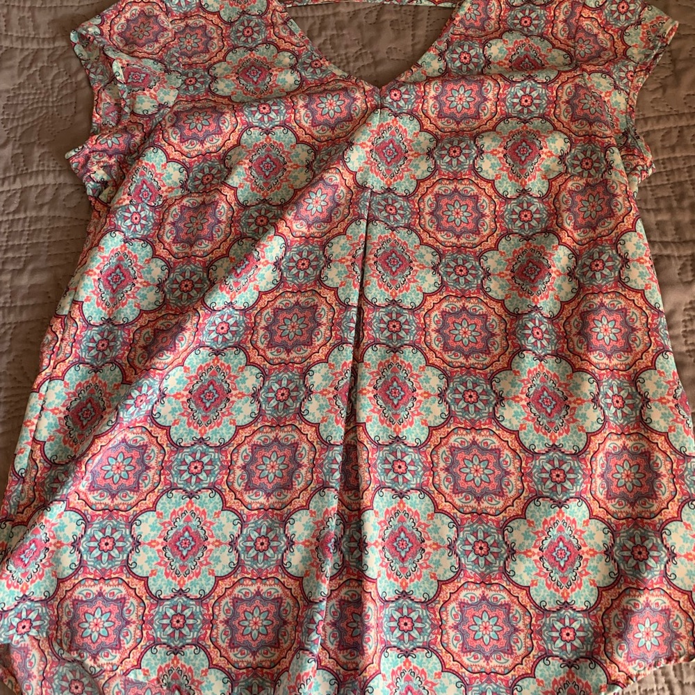 DR2 Multicolor Geometric Women's Blouse